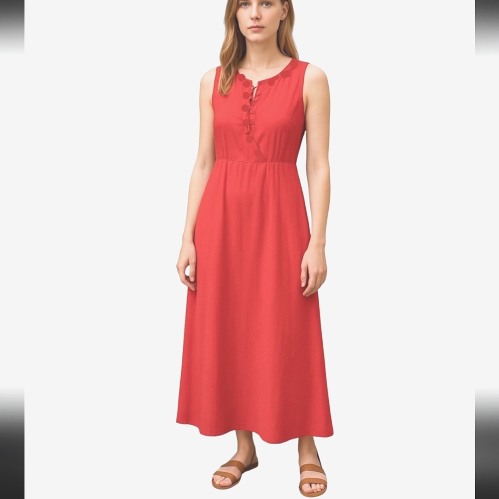 Badgley Mischka Belle Collection Maxi Dress in Coral Size 4